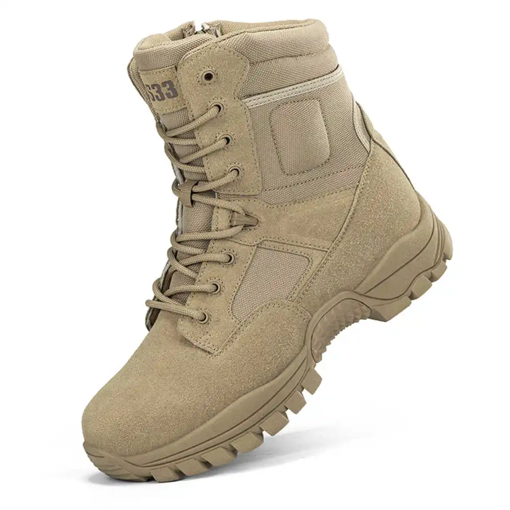 Streetwear Brand Collection - Nonslip Genuine Leather Hiking Boots Designer