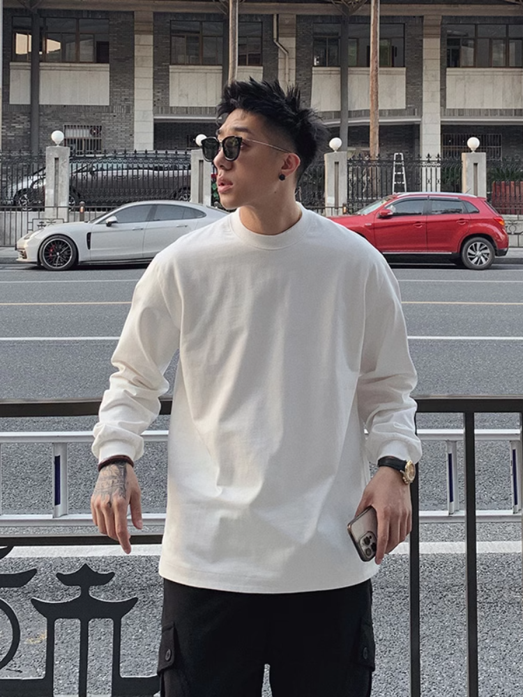 Streetwear Brand Drops - American Style Shoulder White Pure Cotton