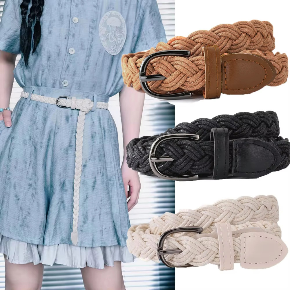 Women's Retro Vintage Woven Th - огляд і ціна Off White Belt