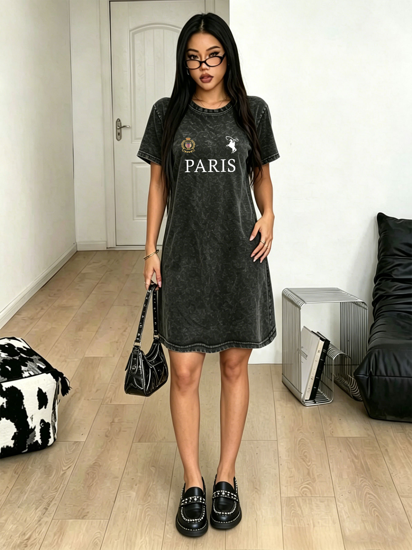 Women's washed vintage T-shirt - огляд і ціна Streetwear Brand In Paris