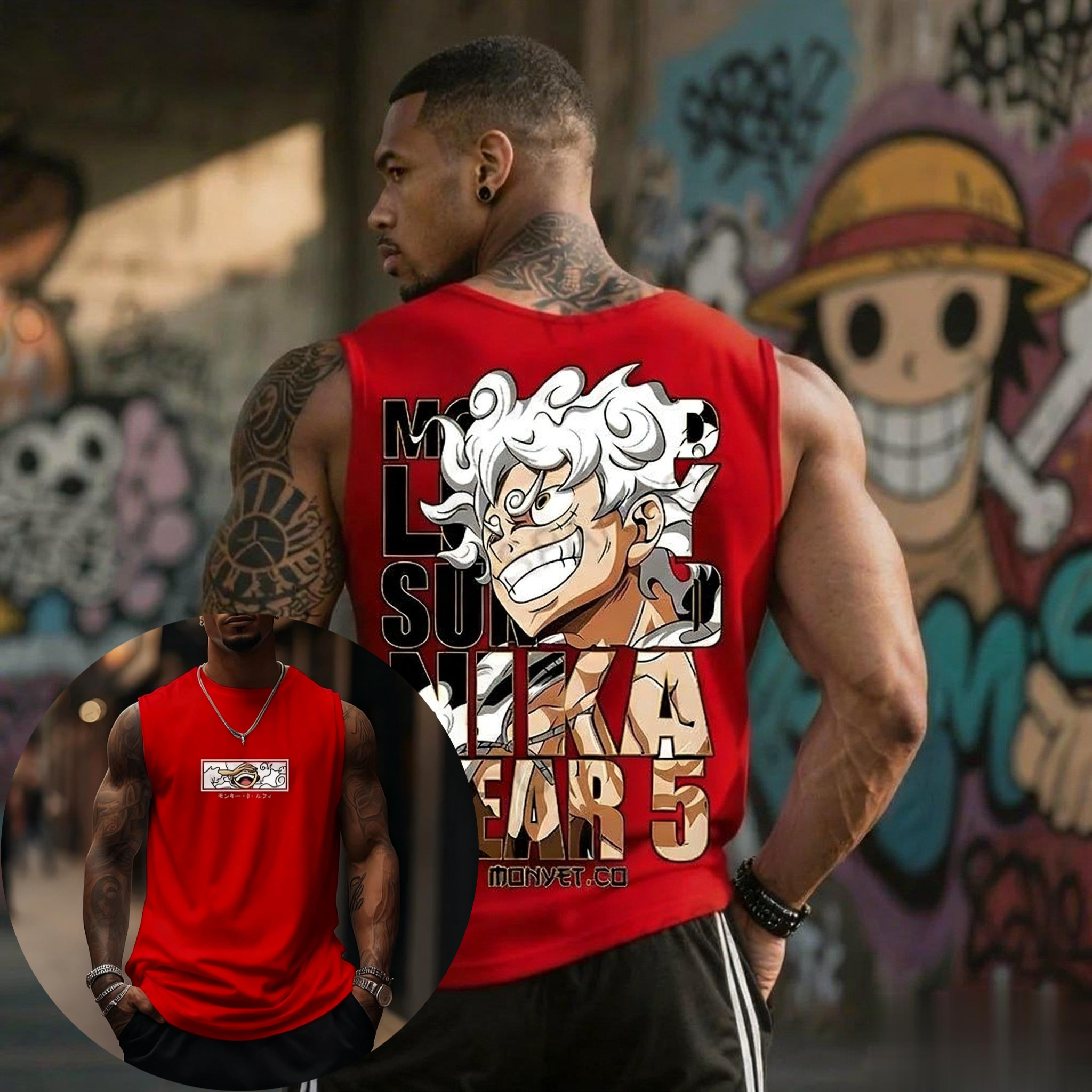 One Piece Luffy Gear 5 Tank To - огляд і ціна Streetwear Gym Brand